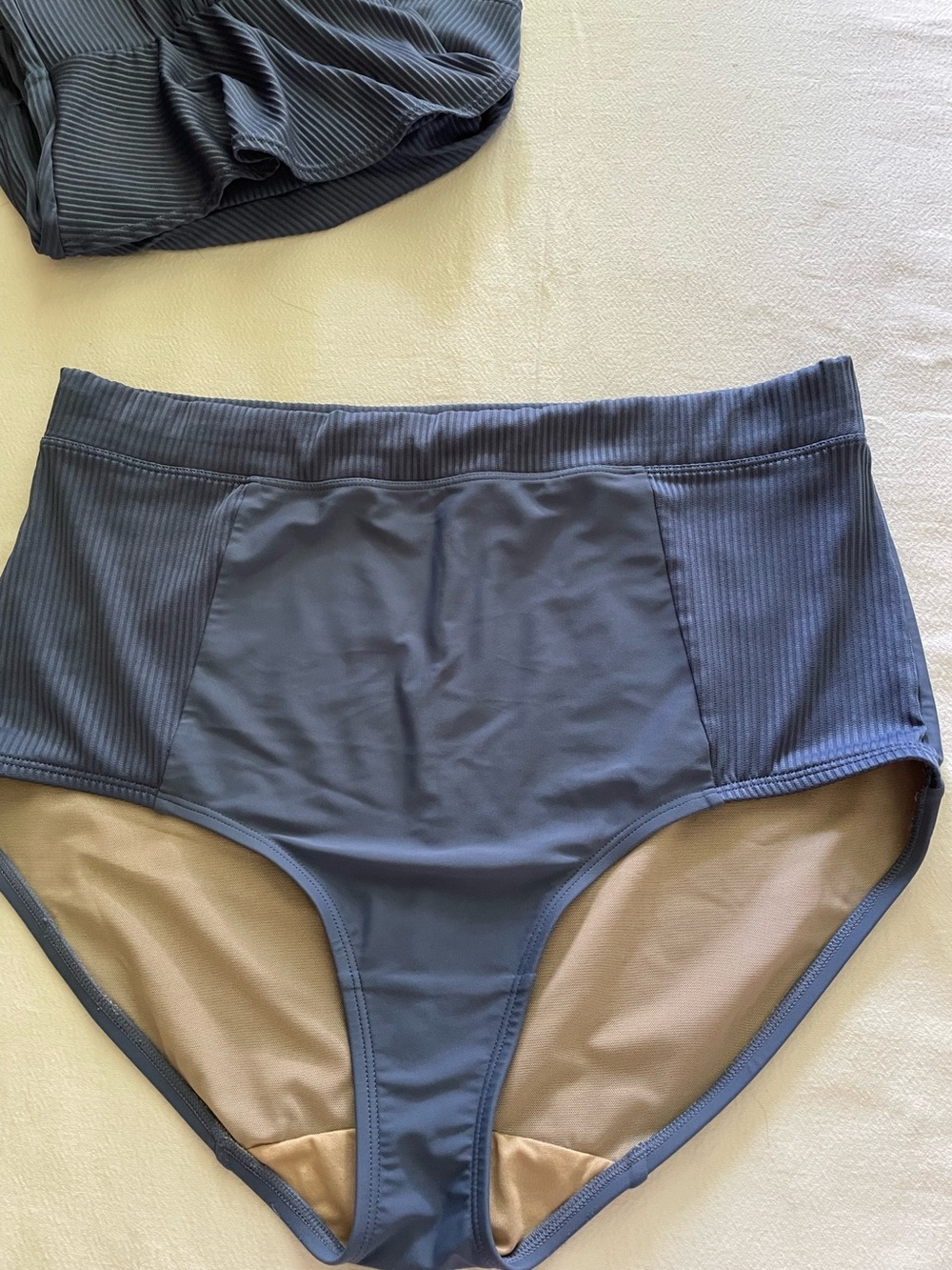 High Waist Bikini Bottom - Slate Blue